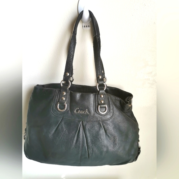 Coach Handbags - COACH ASHLEY BLACK LEATHER BAG.